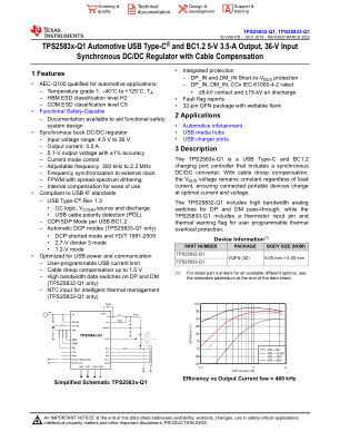 TPS25833-Q1 datasheet cover page