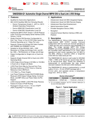 SN65DSI84-Q1 datasheet cover page