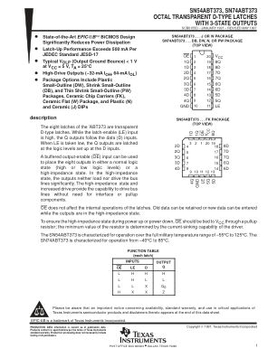 SN74ABT373 数据手册首页