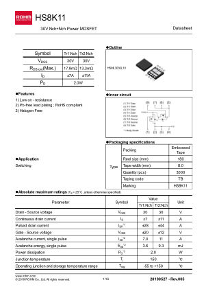 HS8K11 datasheet cover page