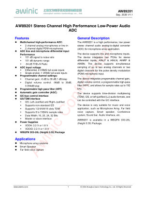 AW89201 datasheet cover page
