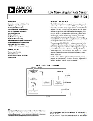 ADIS16120 datasheet cover page