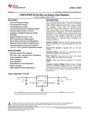 LP3876 datasheet cover page