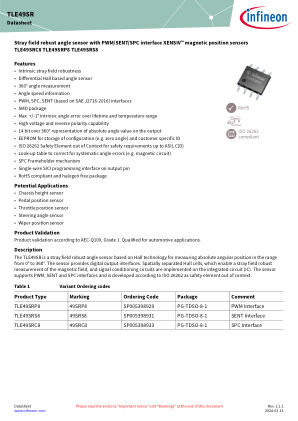 TLE49SR-C8-P8-S8 datasheet cover page
