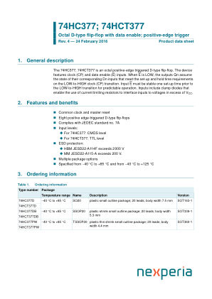 74HCT377PW datasheet cover page