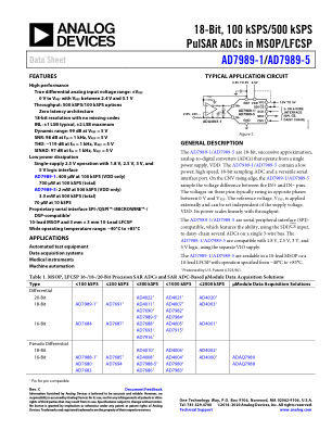 AD7989-1 数据手册首页