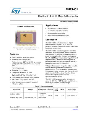 RHF1401 datasheet cover page