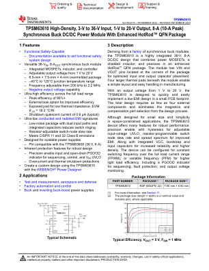 TPSM63610 datasheet cover page