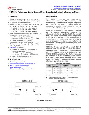 ISOM8118 datasheet cover page