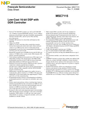 MSC7115 数据手册首页