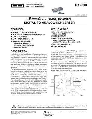 DAC908 数据手册首页