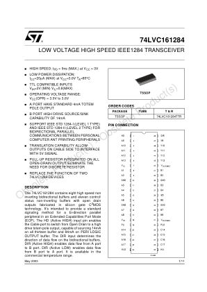 74LVC161284 datasheet cover page