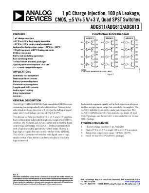 ADG611 datasheet cover page