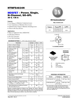 NTMFS4834N datasheet cover page