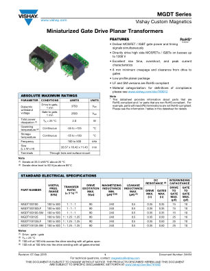 MGDT datasheet cover page
