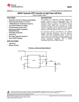 LM3401 datasheet cover page