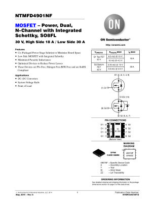 NTMFD4901NF datasheet cover page