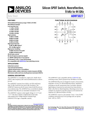 ADRF5027 datasheet cover page