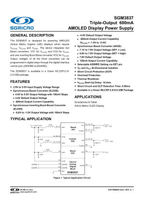 SGM3837 datasheet cover page