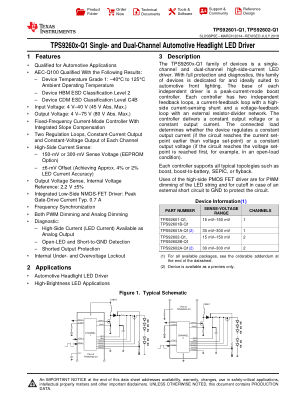 TPS92602-Q1 datasheet cover page