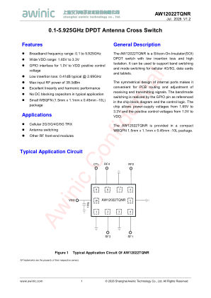 AW12022T datasheet cover page