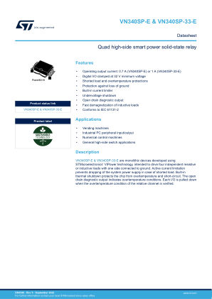 VN340SP-33-E datasheet cover page