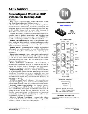 SA3291 datasheet cover page