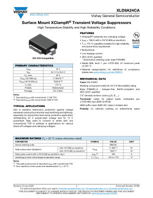 XLD8A24CA 数据手册首页