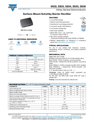 SS32 datasheet cover page