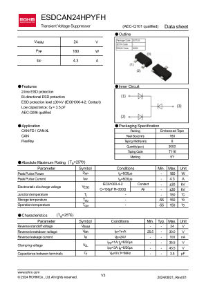 ESDCAN24HPYFH 数据手册首页