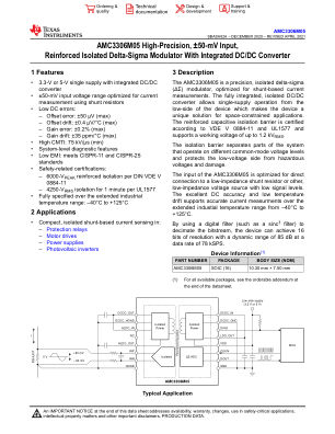 AMC3306M05 datasheet cover page