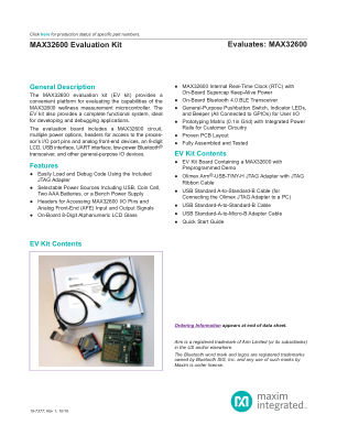 MAX32600-KIT 数据手册首页