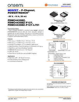 FDMC4435BZ 数据手册首页