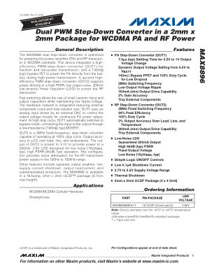MAX8896 datasheet cover page
