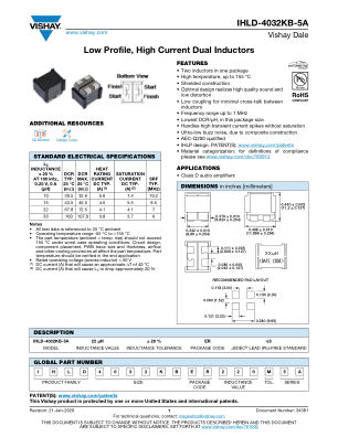 IHLD-4032KB-5A 数据手册首页