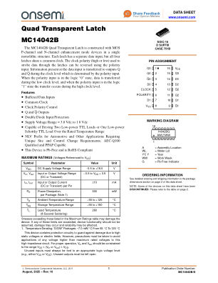 MC14042B datasheet cover page