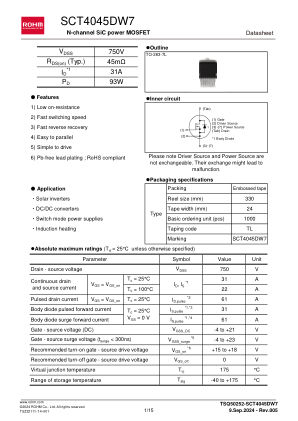 SCT4045DW7 datasheet cover page