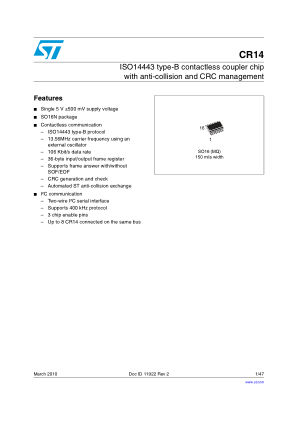 CR14 数据手册首页