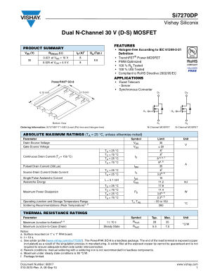 SI7270DP 数据手册首页