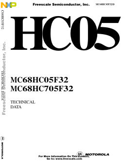 MC68HC05F32 datasheet cover page