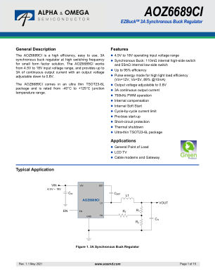 AOZ6689CI datasheet cover page