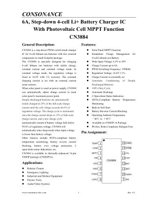 CN3884 数据手册首页