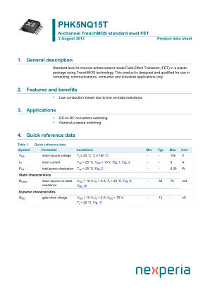 PHK5NQ15T518 datasheet cover page