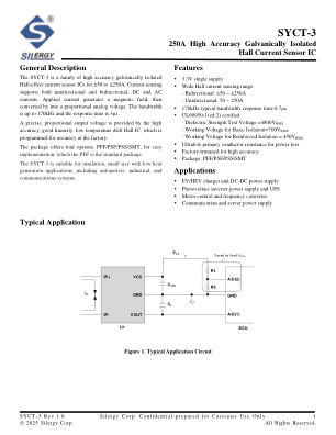 SYCT-3 datasheet cover page