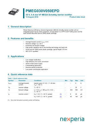 PMEG030V050EPDZ datasheet cover page