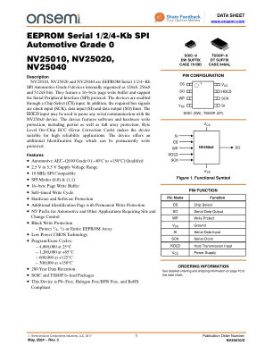 NV25010 数据手册首页