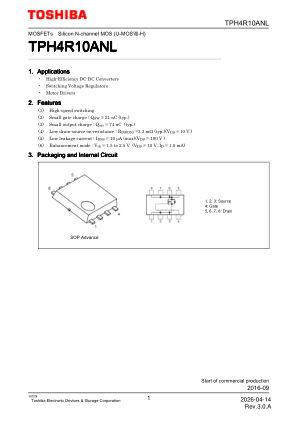 TPH4R10ANL datasheet cover page