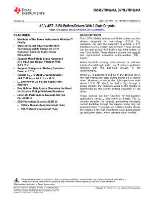 SN74LVTH16244A datasheet cover page