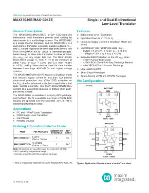 MAX13046E-MAX13047E datasheet cover page
