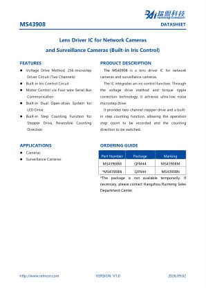MS43908 datasheet cover page